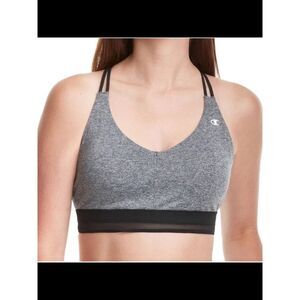 CHAMPION Intimates Gray Mesh Band Strappy Sports Bra XS